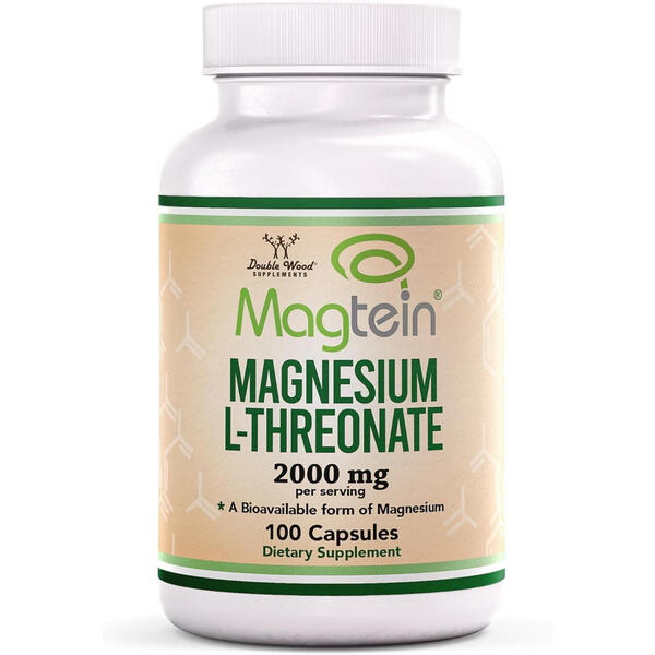 Magtein Magnesium L-Threonate – Best Magnesium Sleep Aid for Calming Body and Mind Magtein Magnesium L-Threonate bottle – natural magnesium sleep supplement for deeper, calmer sleep