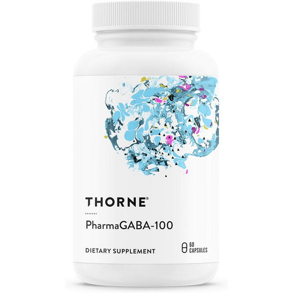 Thorne PharmaGABA-100 – Best Amino Acid Booster for Stress-Free Sleep Thorne PharmaGABA-100 bottle – natural GABA supplement to ease tension and support deeper sleep